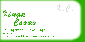 kinga csomo business card